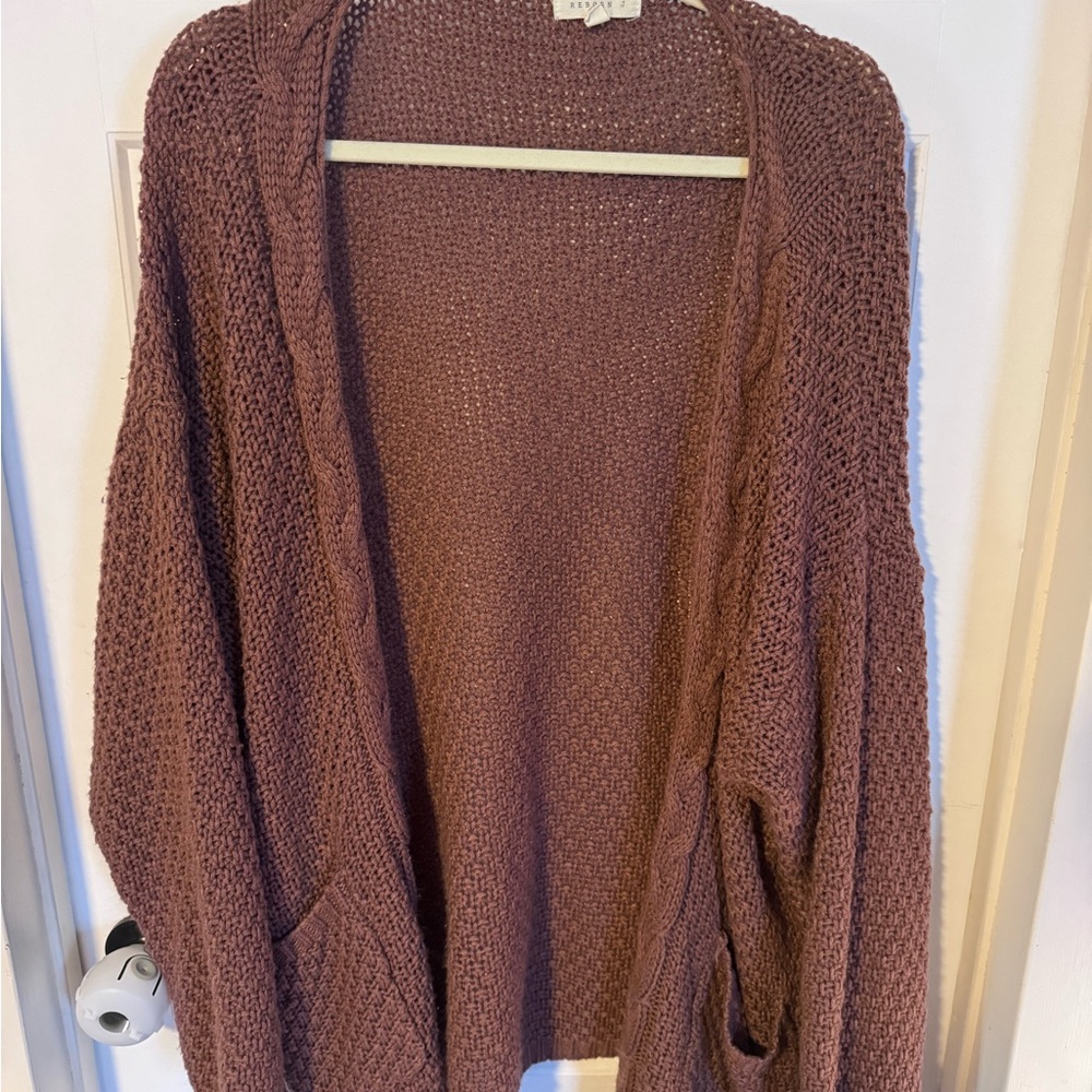 Reborn J Mauve Brown Cardigan